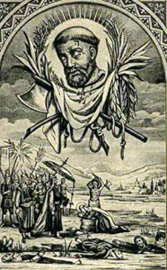 Depiction of St Anastasius the Persian